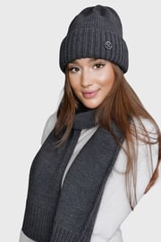 Set căciulă și fular Raisa cu amestec de lână Set căciulă și fular Raisa cu amestec de lână