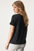 Baumwoll-T-Shirt Stormi SHIRT003_tri_02 - schwarz