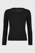Baumwoll-T-Shirt mit langen Ärmeln Kassidy SHRT002_tri_08 - schwarz