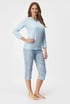 Katoenen pyjama Salli kort Salli_pyz_01 - lichtblauw