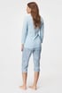 Katoenen pyjama Salli kort Salli_pyz_02 - lichtblauw