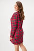 Flanelowa koszula nocna Festive Red krótka TART03wom_kos_03