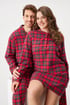 Flanelowa koszula nocna Festive Red krótka TART03wom_kos_05