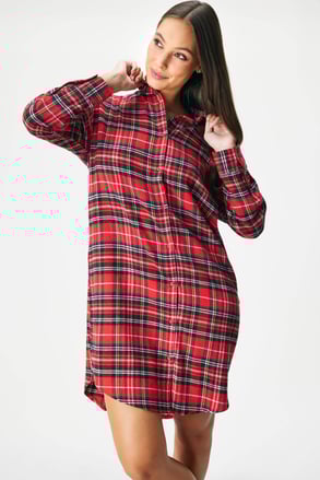 Camicia da notte in flanella Winter Evenings