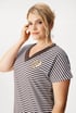 Baumwoll-Nachthemd Flora Stripe Plus Size kurz TB7470_kos_04