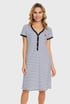 Spalna srajca za dojenje Gracelyn TCB5232_kos_10 - modra-bela