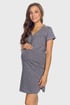 Spalna srajca za nosečnice in dojenje Maria TM9301DarkGrey_04 - siva