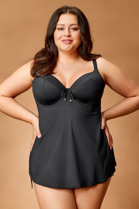 Zgornji del tankini kopalk Harper Black Plus Zgornji del tankini kopalk Harper Black Plus