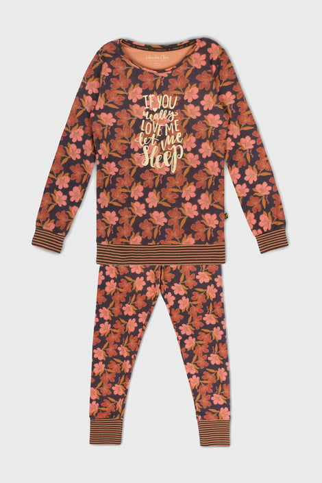 Pijama pentru fete Dark flowers
