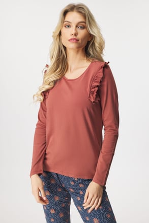 Dames slaaphemd Blushed ruffles Dames slaaphemd Blushed ruffles