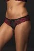 Chilot tanga de lux Amelia V10018_tan_05 - negru-rosu