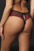 Chilot tanga de lux Amelia V10018_tan_06 - negru-rosu