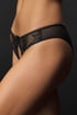 Erotické nohavičky Trix s otvoreným rozkrokom V9863_kal_09 - ČIERNA