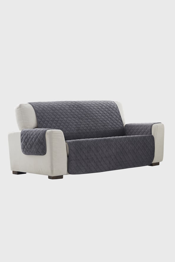 Fluwelen hoes voor dubbele fauteuil Velvet grijs