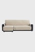 Velvet bársony sarokkanapé huzat bézs - baloldali VelvetL_beige_BL_03