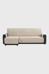 Fluwelen hoekbankhoes Velvet beige - links VelvetL_beige_BL_03