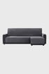 Σκούρο γκρι βελούδινο κάλυμμα για γωνιακό καναπέ - δεξί VelvetR_gris_BL_05