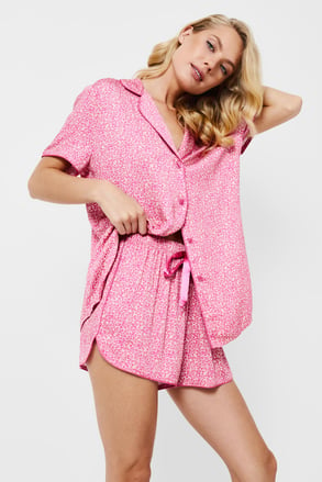 Pijama Aruelle Viola scurtă