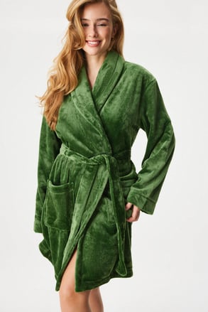 Топлещ халат DKNY Elm Green къс