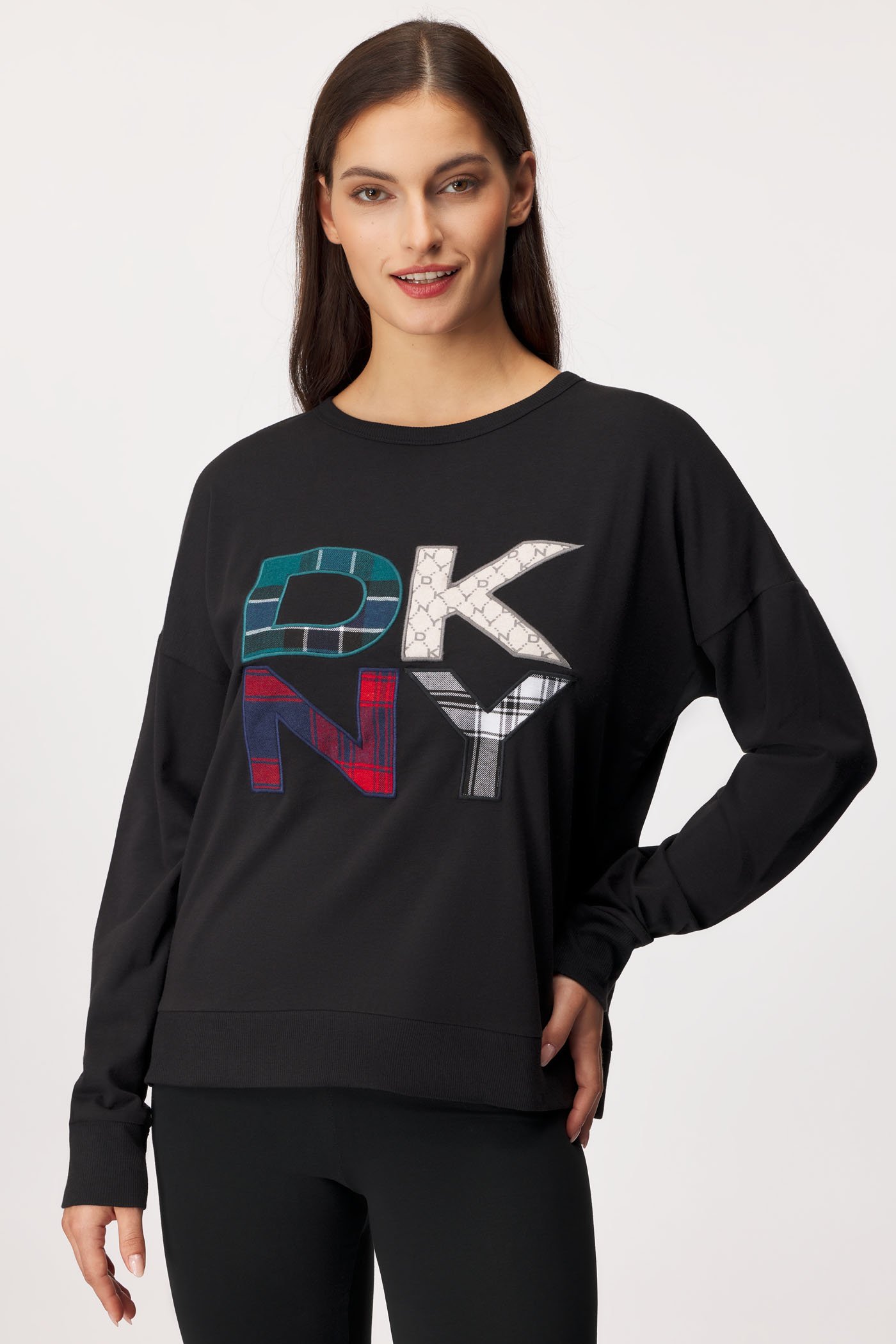 Dámske tričko na spanie DKNY Check In | Astratex.sk