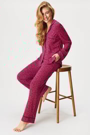 Pijama DKNY Fig Letter Logo lungă