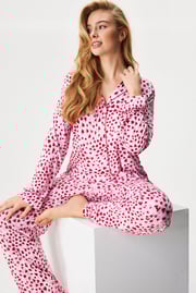 Piżama DKNY Multi Hearts długa