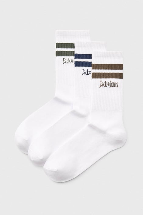 3PACK Bawełniane skarpetki męskie JACK AND JONES JACDavid krótkie