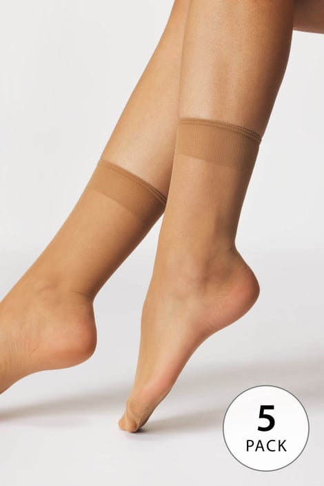 5PACK Nylonowe skarpetki Nylon wysokie 20 DEN
