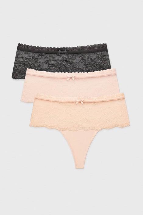 3PACK strings Nina met verhoogde taille