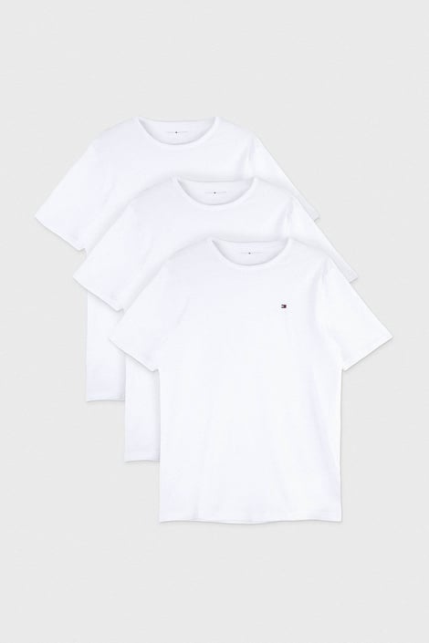 3er-PACK Herren-Baumwoll-T-Shirt Tommy Hilfiger Cotton Weiß