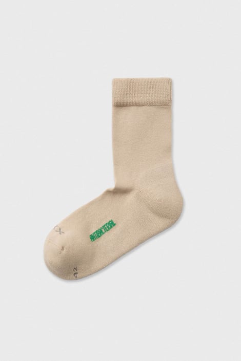 Antibakterielle Baumwollsocken Zeus mit Komfortbund Beige
