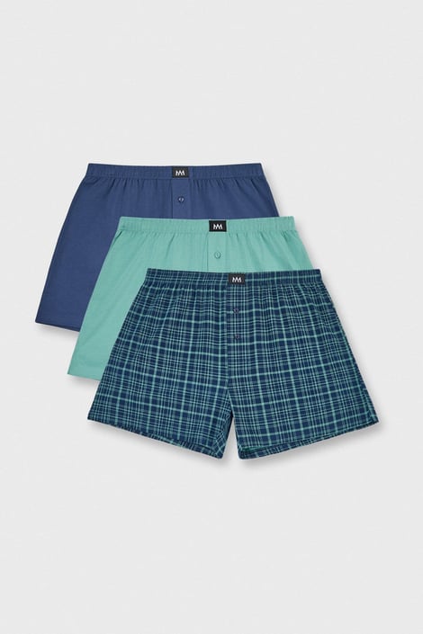 3er-PACK Baumwoll-Pants MEN-A Mark Blau-Grün