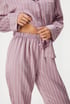Dámske hrejivé saténové pyžamo Warm Stripes s dlhými nohavicami b6321c73-9700-4f5a-9168-c78ebeefc500