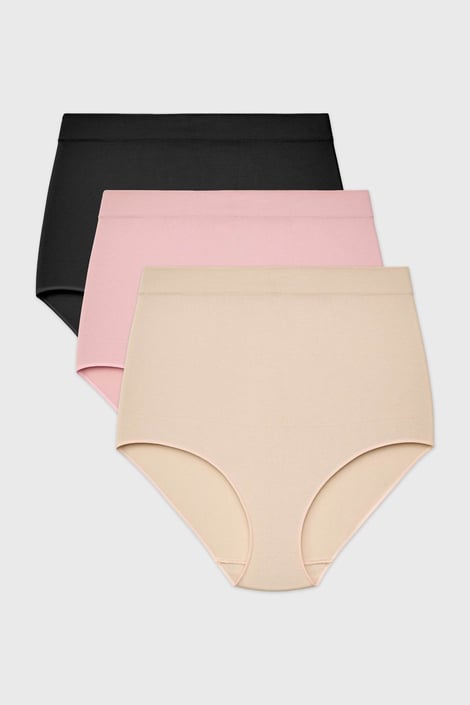 3er-PACK Klassische Slips Flexi mit hohem Bund nahtlos