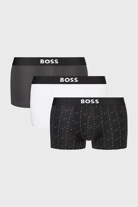 3PACK Bokserki bawełniane BOSS One D czarny-biały-antracytowy