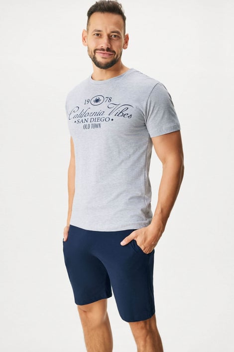 Herren-Baumwollpyjama Ethan mit kurzem Bein