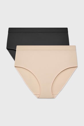 2er-PACK Klassische Slips Flexi mit erhöhtem Bund nahtlos