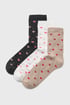 3PACK Visoke ženske nogavice Dots ccdc0040-96dd-4a43-7c2e-f696bdaa8300