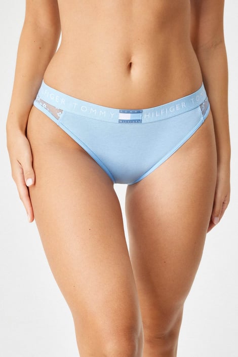 Klasické kalhotky Tommy Hilfiger Heritage Lace bleděmodrá