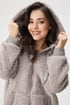 Dámský hřejivý župan DKNY Chill as Can Be krátký s kapucí d7abe281-1b39-4d8c-b796-6b57618eaf00 - béžová