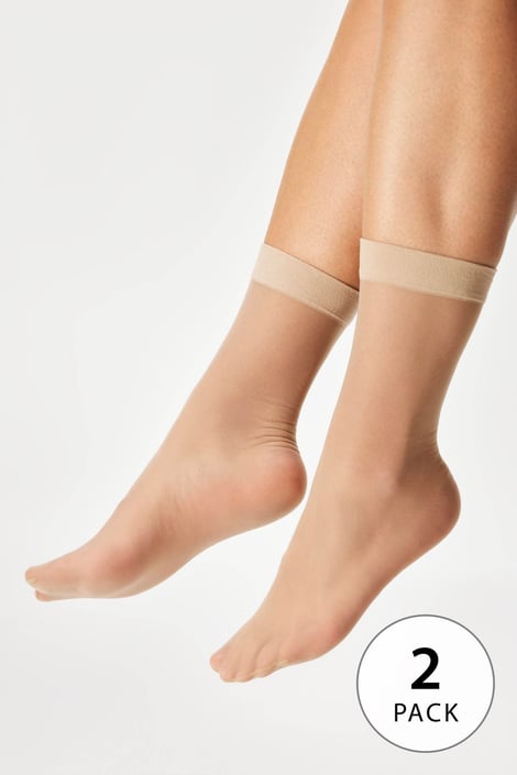2 PACK pantysokken Plus Size hoog 20 DEN