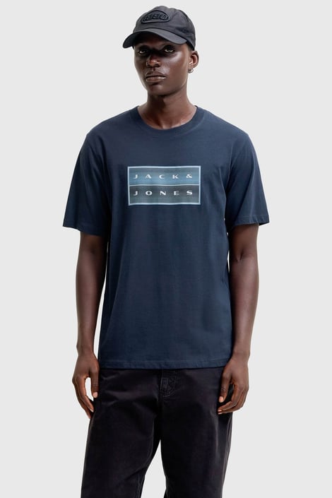 Ανδρικό βαμβακερό μπλουζάκι JACK AND JONES JCOFusion με κοντά μανίκια
