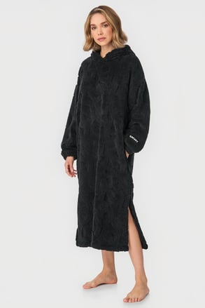 Дамска топлеща нощница DKNY Signature Robe дълга с качулка