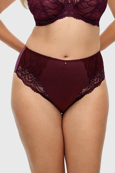 Chilot clasic Fantasie Cesile cu talie înaltă burgundy