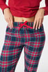 Ženska pidžama od flanela Festive Nights Red s dugim nogavicama fc70dfea-5047-4de1-879e-d32fd325aa00