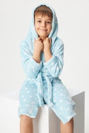 Topli dječji ogrtač Stars s kapuljačom