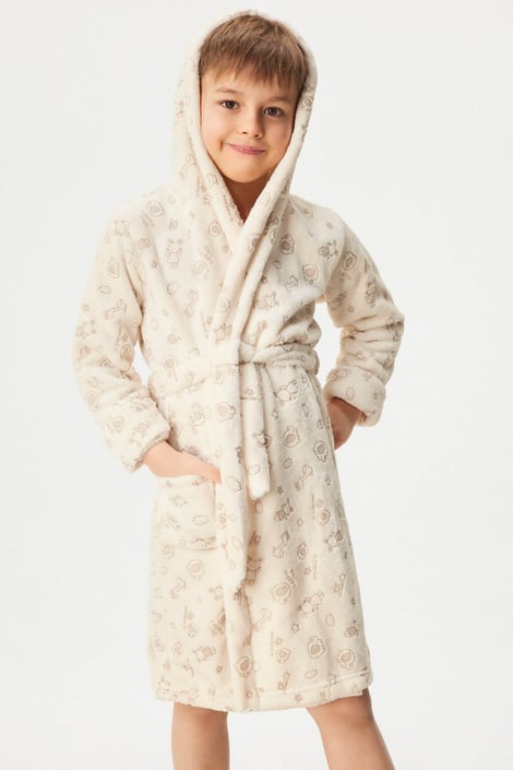 Ciepły dziecięcy szlafrok Milk Brown