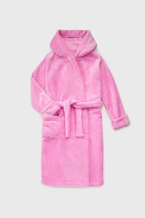 Hřejivý dívčí župan Pink s kapucí