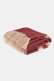 Pătură de lux din lână Stripe, burgundy