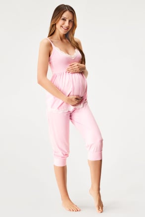Bawełniana piżama ciążowa Harriet krótka